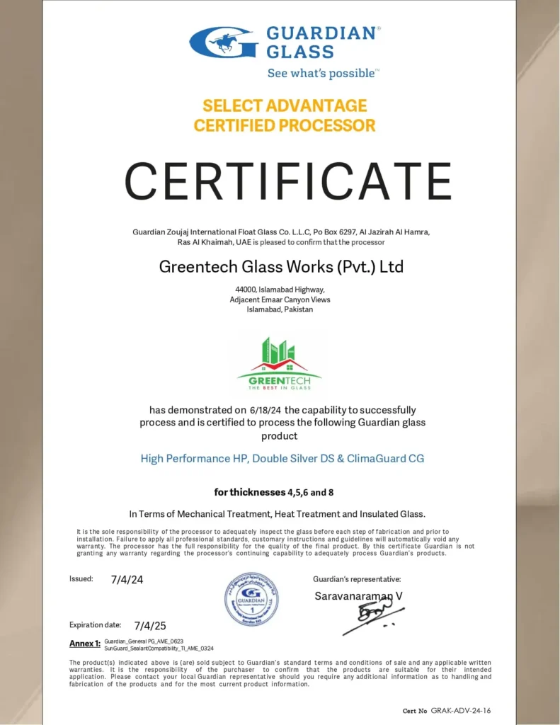Certified Company in USA for Double Silver Low-E Glass